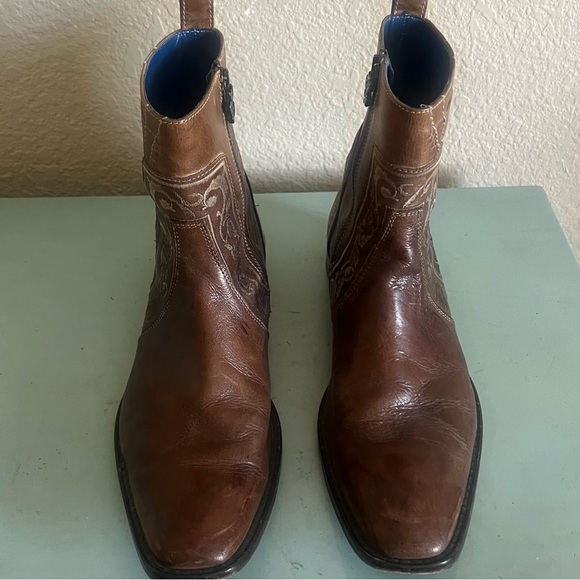 MARK NASON Rock Lives Cipher Made In Italy Distressed VINTAGE Western Boots Rare - Picture 15 of 16